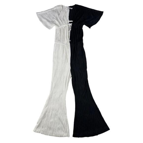 Marrisa Wilson - Etta Colorblock Jumpsuit in Black and White - Picture 1 of 5